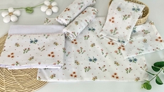 KIT DE FRALDAS QUADRICULADAS PREMIUM POÁ FLORAL