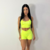 Top 2 alças e Shorts - Amarelo neon