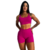 Conjunto RTDA Canelado Shorts - Rosa Quente