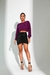 CROPPED EM TRICOT FUFLY ROXO