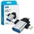 Adaptador OTG USB 3 em 1 V8 Tipo C e Lightning