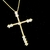 Imagem do Colar cruz cravejada pontos de luz banhado a ouro