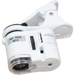 Lupa Microscopio X 60 Apto Celular Tablet Luz Led Y Uv - comprar online