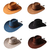 Chapéu de cowboy ocidental do vintage cor sólida bacia chapéu de aba larga - VIOLA VIVA