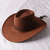 Chapéu de cowboy ocidental do vintage cor sólida bacia chapéu de aba larga na internet