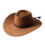 Chapéu de cowboy ocidental do vintage cor sólida bacia chapéu de aba larga