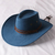Chapéu de cowboy ocidental do vintage cor sólida bacia chapéu de aba larga - comprar online