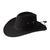 Chapéu de cowboy ocidental do vintage cor sólida bacia chapéu de aba larga