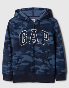 KIDS- Campera GAP c/Capucha - Azul Camuflado