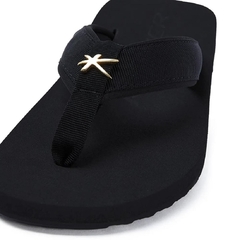 Chinelo Sandália Kenner Kivah Cushy Gold Preto - loja online