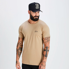 Camiseta Buh Slim Básica Areia - comprar online