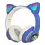 Fone de Ouvido Estilo Gatinho Sem Fio com Led Infantil Boy Girl Toy