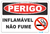 Placa Sinalização Perigo Inflamável Não Fume