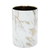 Vaso ceramica branco/dourado 15x15cm