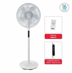 VENTILADOR PIE LILIANA 16P VP16D SILVERWHITE (C. REMOTO)