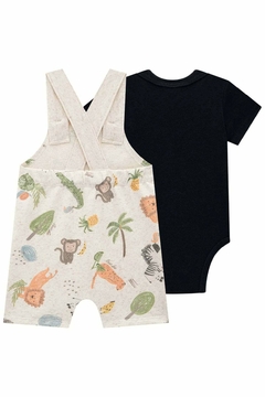 Conjunto body e jardineira Lucboo - comprar online