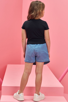 Shorts saia jeans Belline Infanti na internet