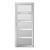 Puerta de aluminio blanco Linea Herrero reforzada 36 mm con revestimiento doble tubular - Lamark Aberturas