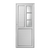 Puerta de aluminio blanco Linea Herrero reforzada 36 mm con revestimiento doble tubular - tienda online