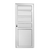 Puerta de aluminio blanco Linea Herrero reforzada 36 mm con revestimiento doble tubular