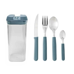 Set Cubiertos Carol 24Pz. + Tarro Azul - comprar online