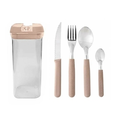 Set Cubiertos Carol 24Pz. + Tarro Damasco - comprar online