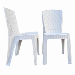 Sillon Simil Ratan Reforzado Blanco - comprar online