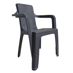 Sillon Simil Ratan Reforzado Negro