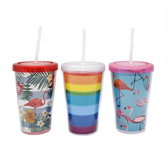 Vaso Acrilico C/sorbete 550Ml - comprar online