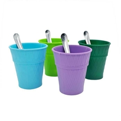 Vaso Cucurucho C/cuchara Pack X4 - comprar online