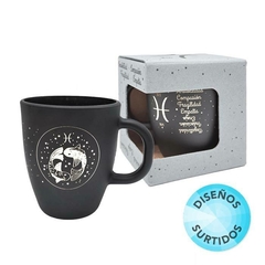 JARRO MUG ZODIACO VIDRIO NEGRO