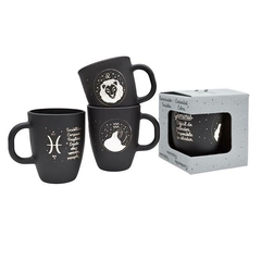 JARRO MUG ZODIACO VIDRIO NEGRO - comprar online