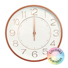 Reloj De Pared 30Cm. Borde Simil Metal