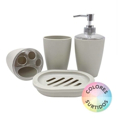 SET DE BAÑO PLASTICO 4 PIEZAS