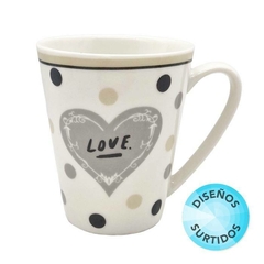 JARRO MUG DECORADO CORAZONES 300CC