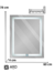 ARD Rectangular LED Mirror Glanz Luminous Glass 78 x 60 cm