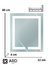 Rectangular LED Mirror 60 x 52 cm - ARD Glanz Luminous Glass