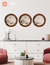 Set of 3 ARD Glanz Oak Round Mirrors 43 cm on internet