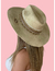 Image of Handcrafted Fine Palm Indiana Hat ARD "Coffee and Gold Diamond