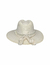 Imagen de Sombrero de Palma Fina ARD: Estilo Artesanal con Toquilla de Estambre Blanco y Detalles de Perlas y Conchas"
