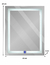 Imagen de Espejo para baño con luz led ARD rectangular medidas 60 x 52 cm Horizontal y vertical