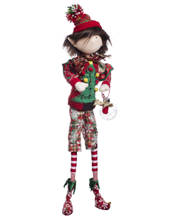 Duende Xmas Gang con bermudas y esfera con luz LED 70 cm en internet