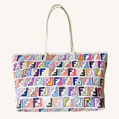 Fendi Multicolor Spalmati Zucca Tote - comprar online