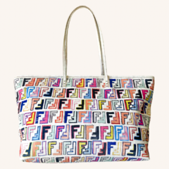 Fendi Multicolor Spalmati Zucca Tote