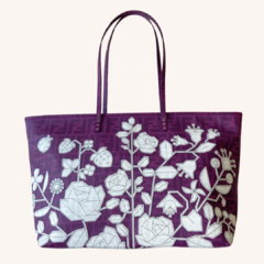 Fendi Flowers Spalmati Zucca Tote