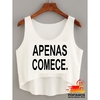 REGATA FEMININA BRANCA - APENAS COMEÇA -