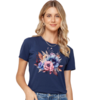 T- Shirt - FLORES - MARINHO -