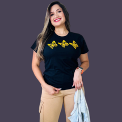 T- Shirt - Borboletinha - Preto -