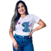 T- Shirt - STITCH BORBOLETA - BRANCA -