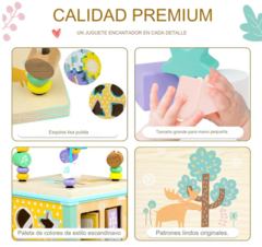 Cubo con laberinto didáctico Estilo Montessori